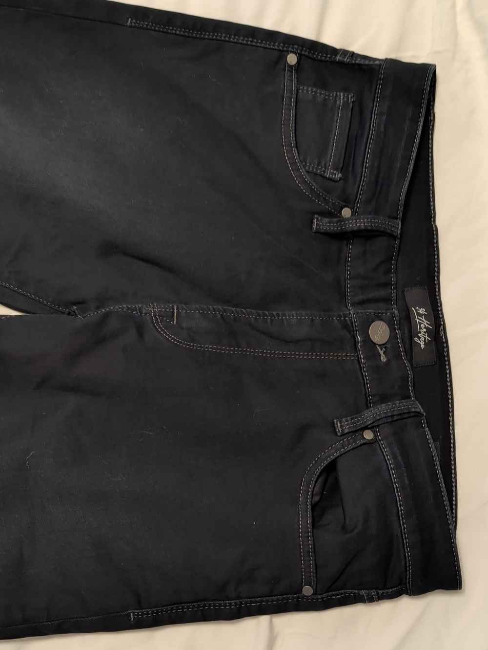 34 Heritage Courage Men's Mid-Rise Straight Jeans in Dark Navy